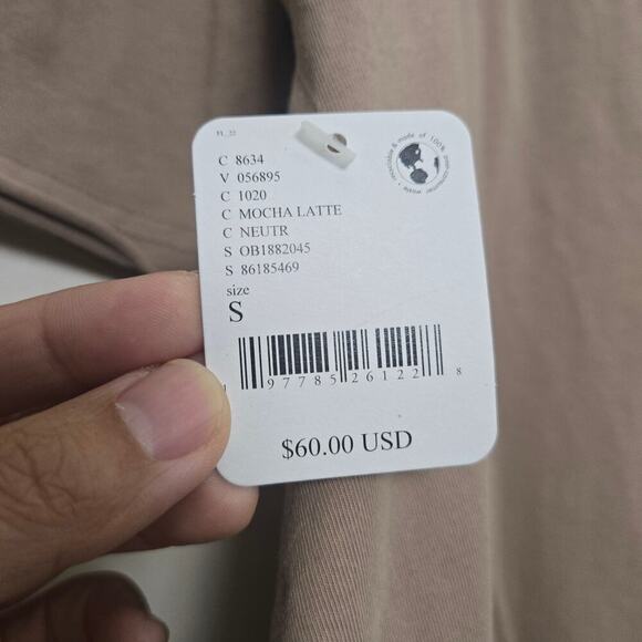 NEW Free People FP Movement Hot Shot Tee Romper Size Small Mocha Latte NWT - Picture 5 of 11